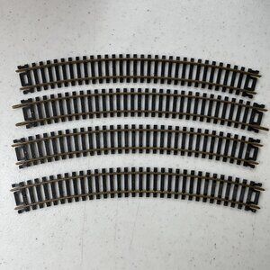 Vintage Atlas HO 18" R Snap-Track Railroad Train Rails Set Of 4 - VGC